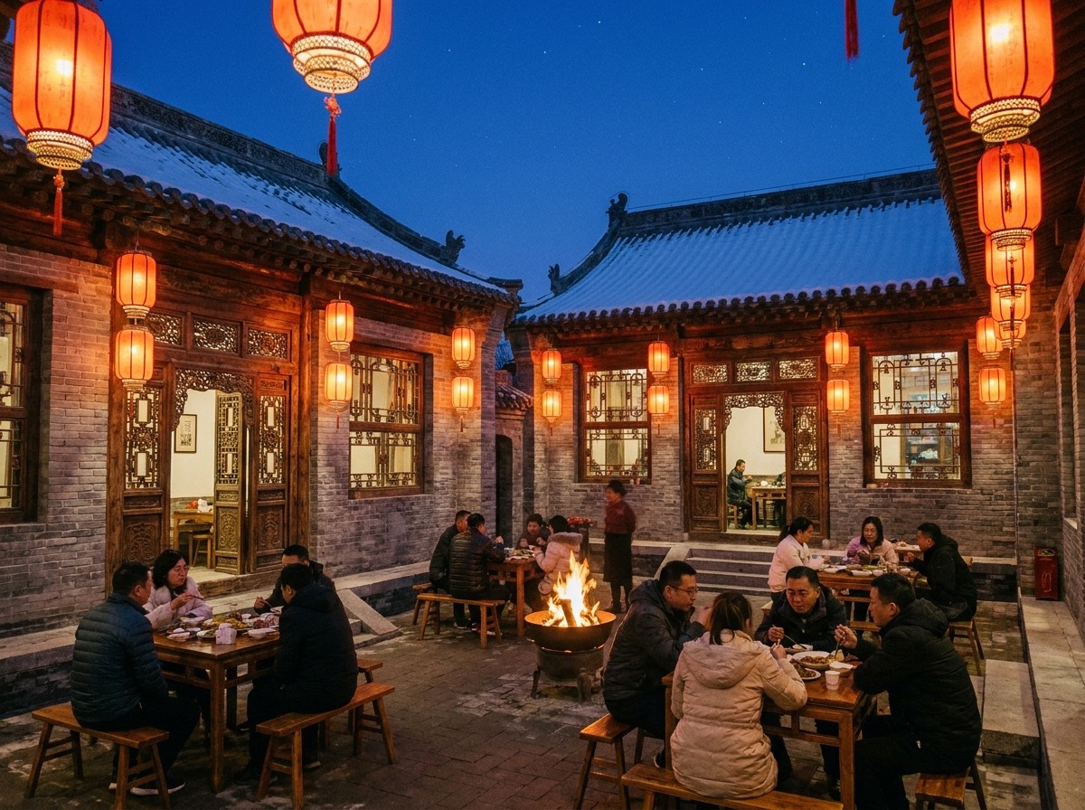 Noche en casa tradicional Siheyuan